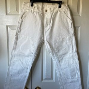 Carhartt WIP White Double Knee Ruck Trousers